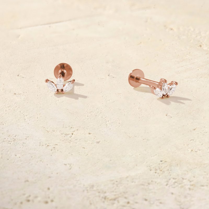 Marquise Trio Diamond Studs