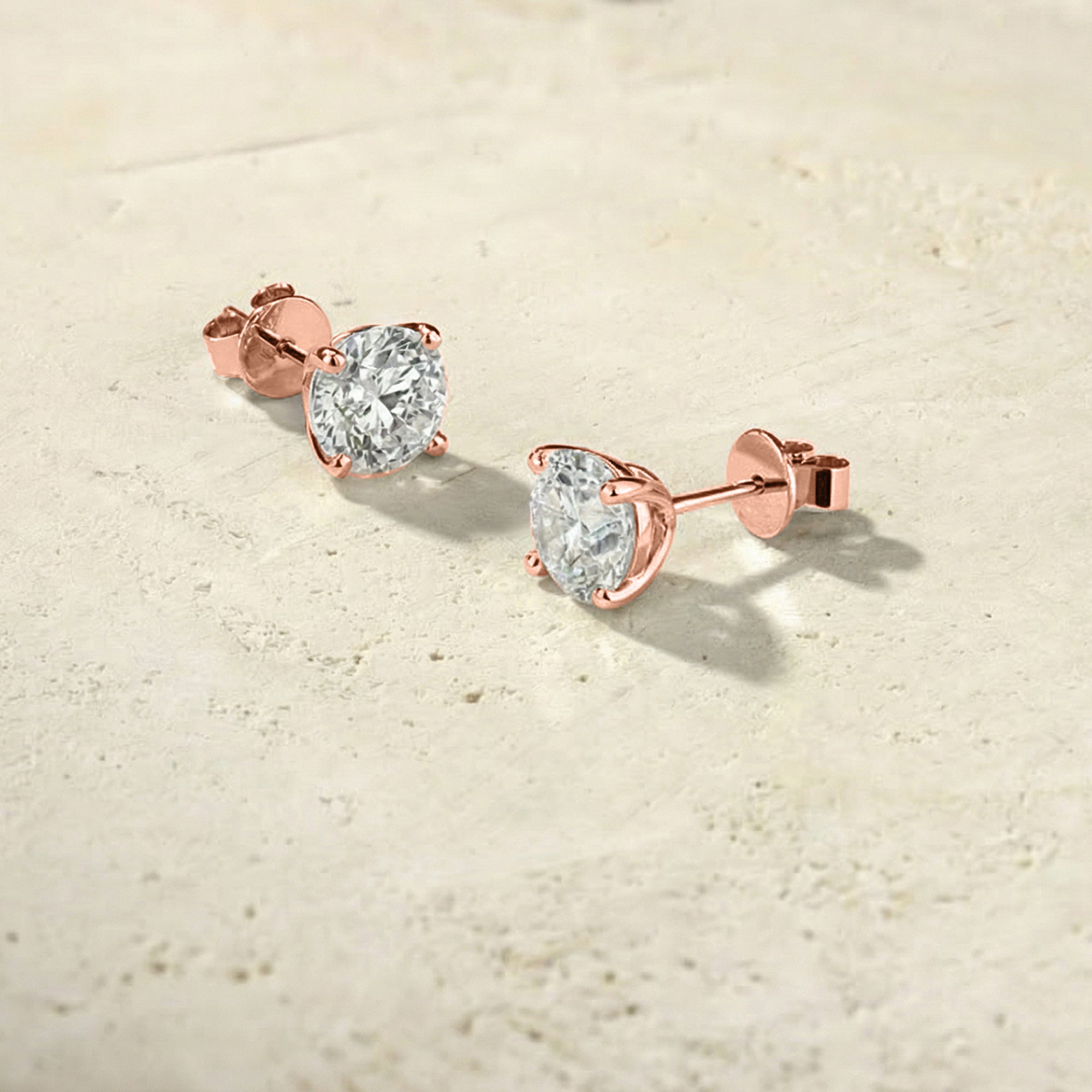 Amara Round 4-Prong Diamond Studs