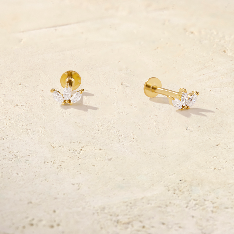 Marquise Trio Diamond Studs