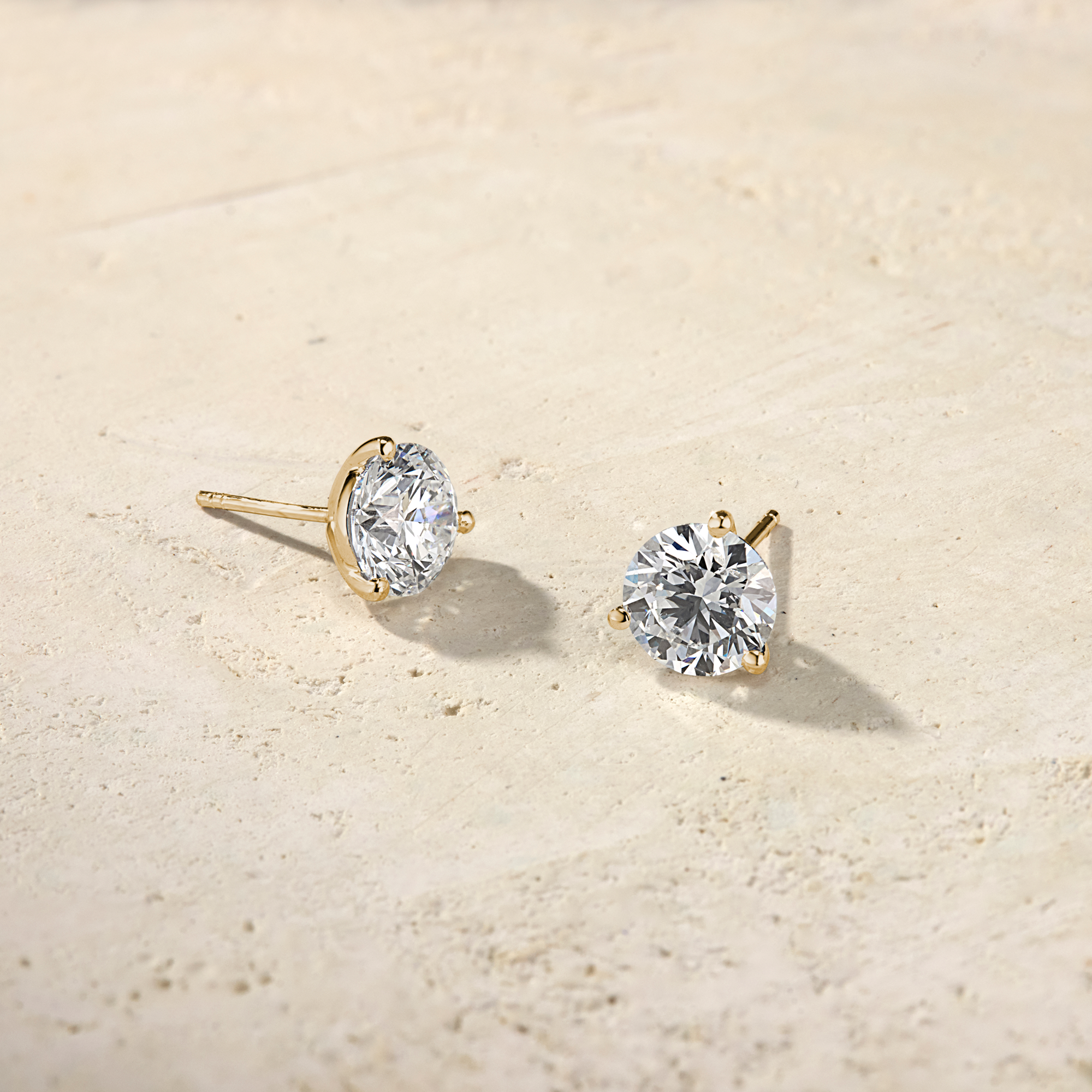 Amara Round Diamond Martini Studs