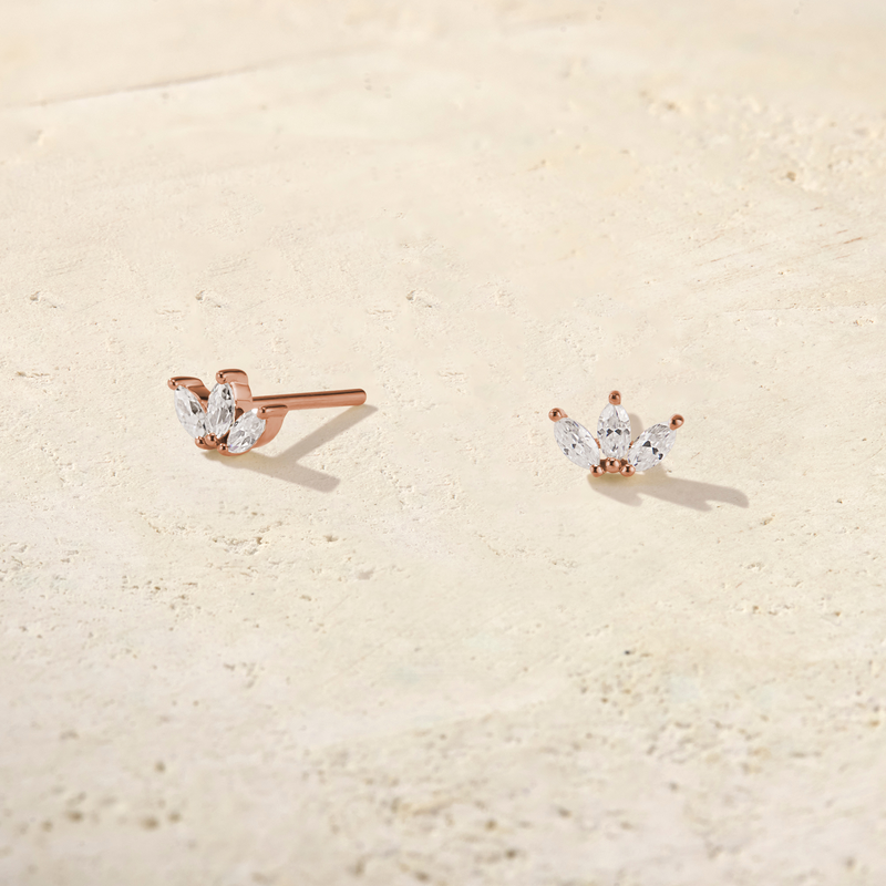 Marquise Trio Diamond Studs