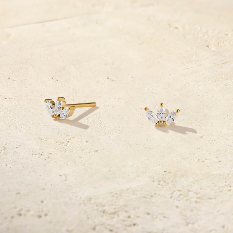 Marquise Trio Diamond Studs