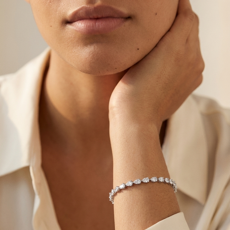 Amara Pear Tennis Bracelet