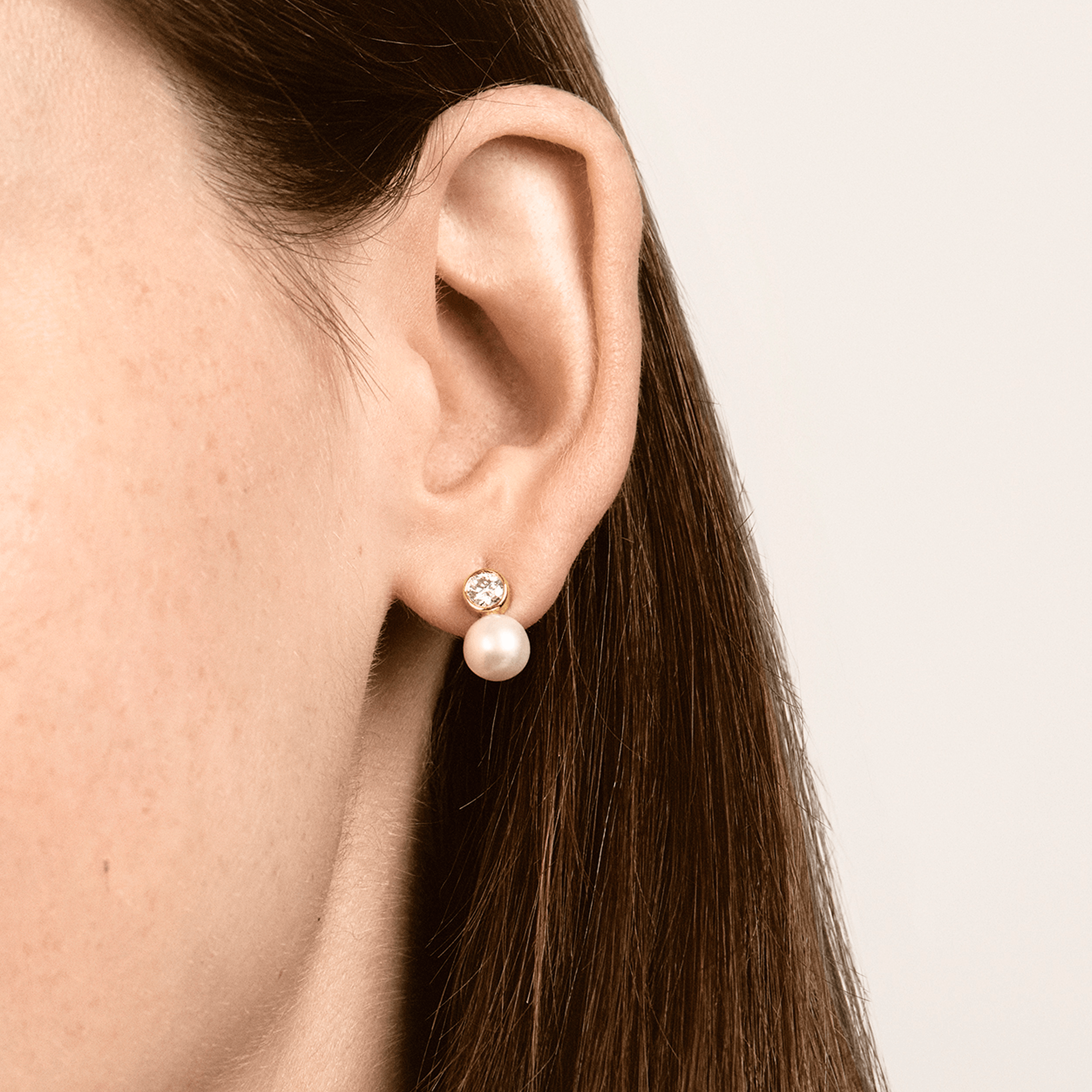 Sora Diamond Pearl Studs