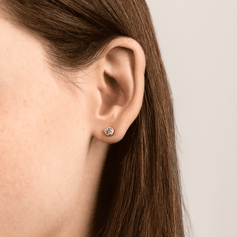 Virelle Round Bezel Studs