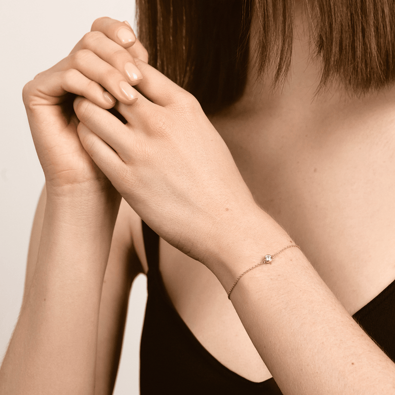 Virelle Round Solitaire Bezel Diamond Bracelet