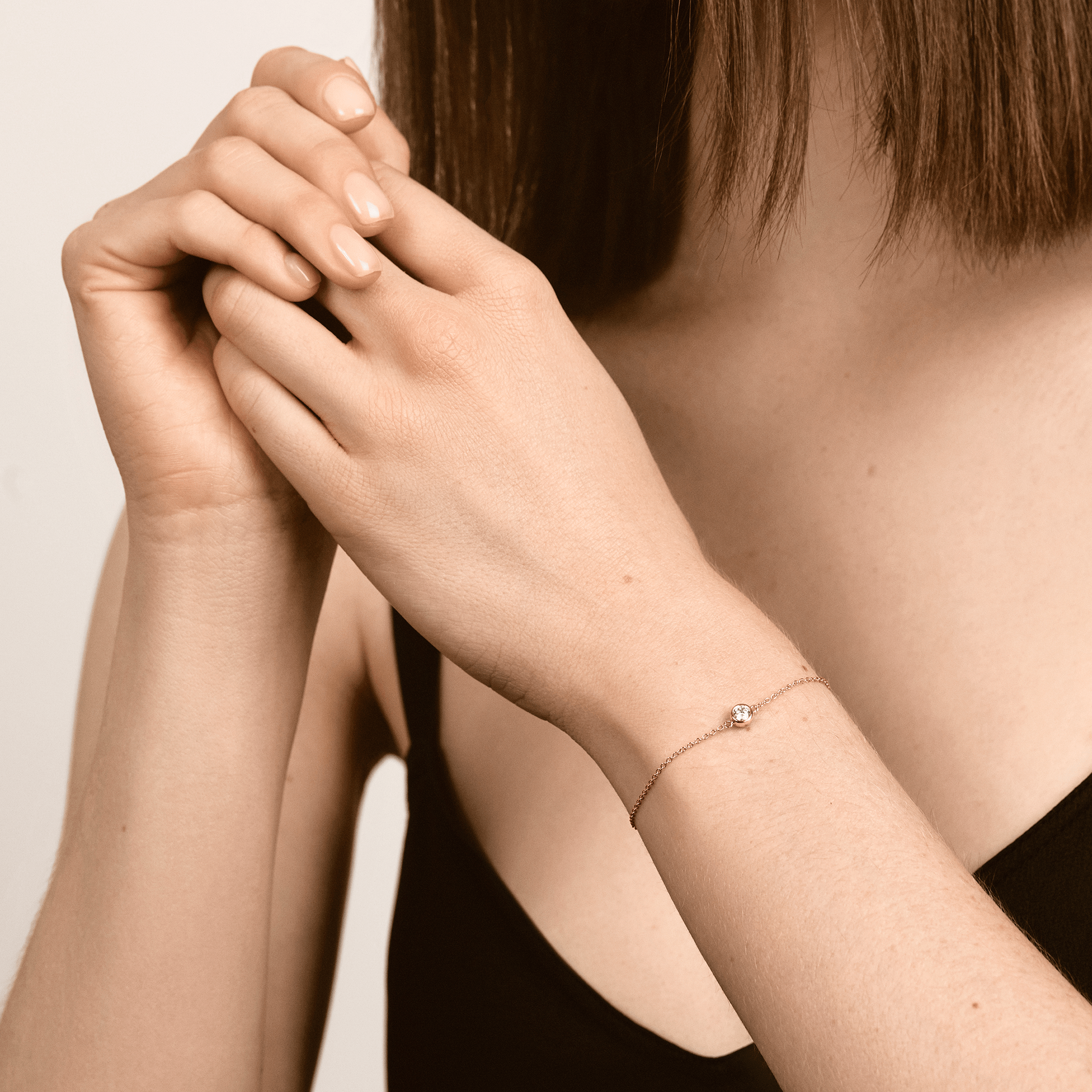 Virelle Round Solitaire Bezel Diamond Bracelet