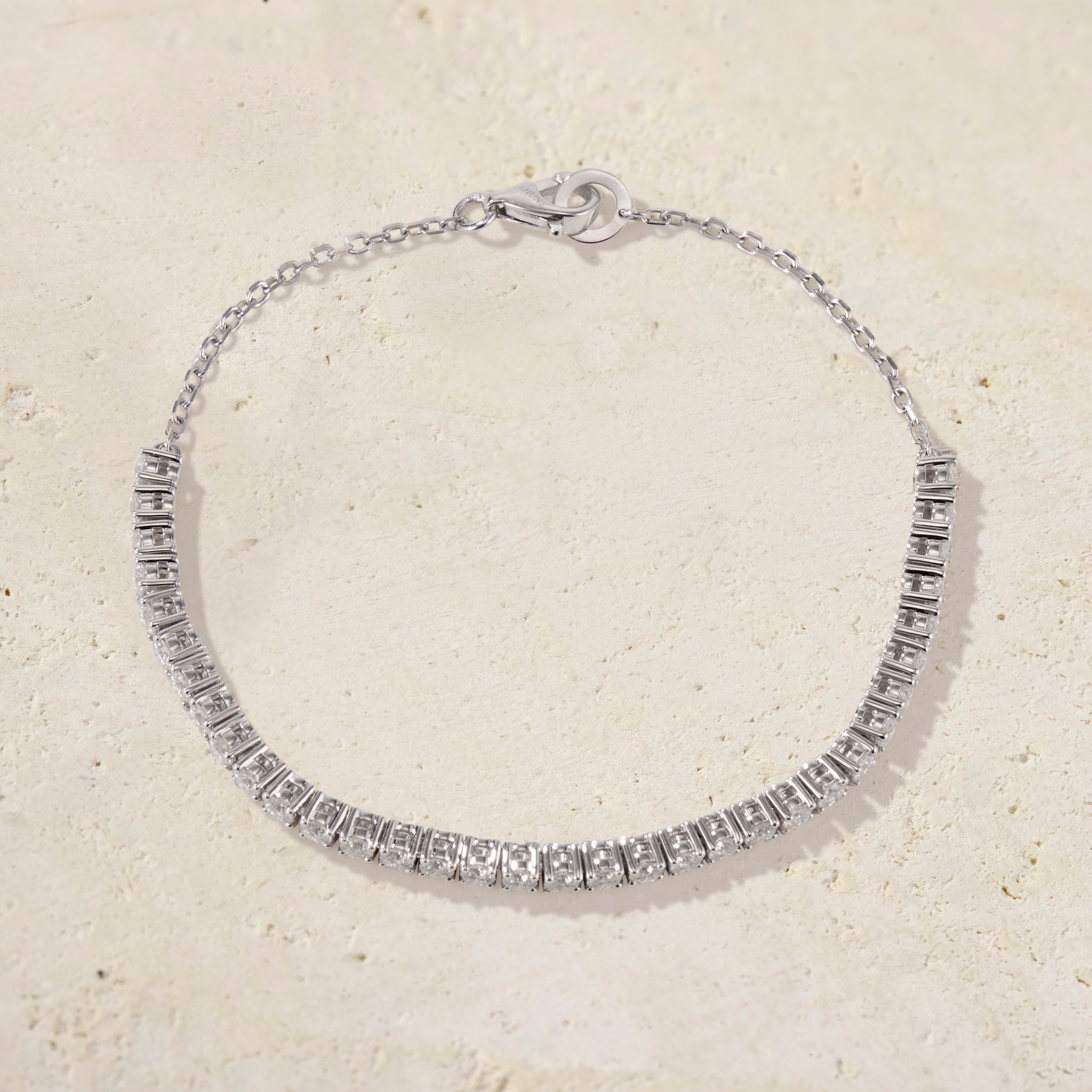 Amara Round Half Diamond Tennis Bracelet