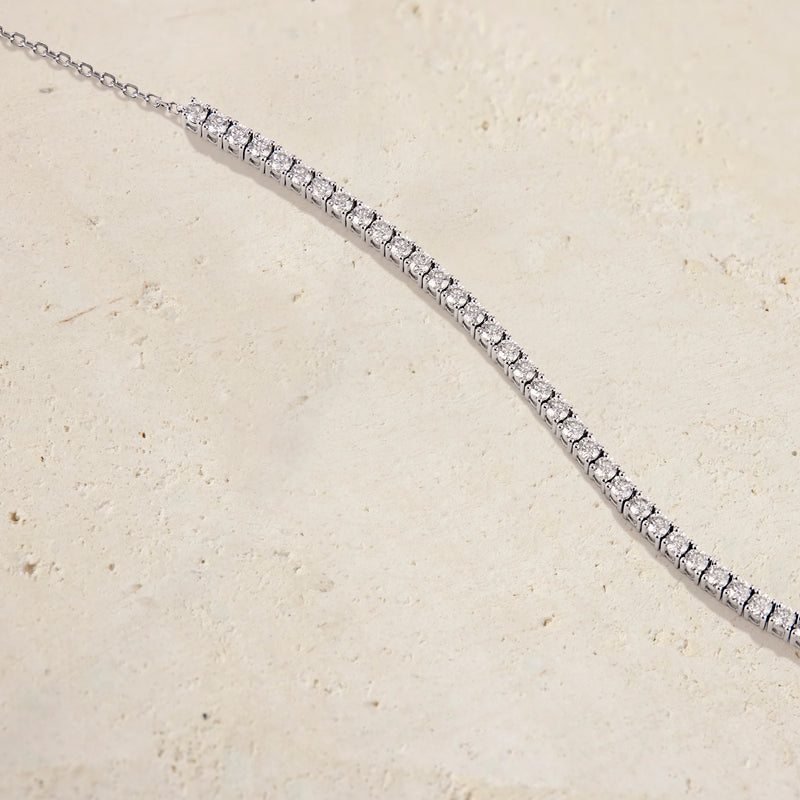 Amara Round Half Diamond Tennis Bracelet
