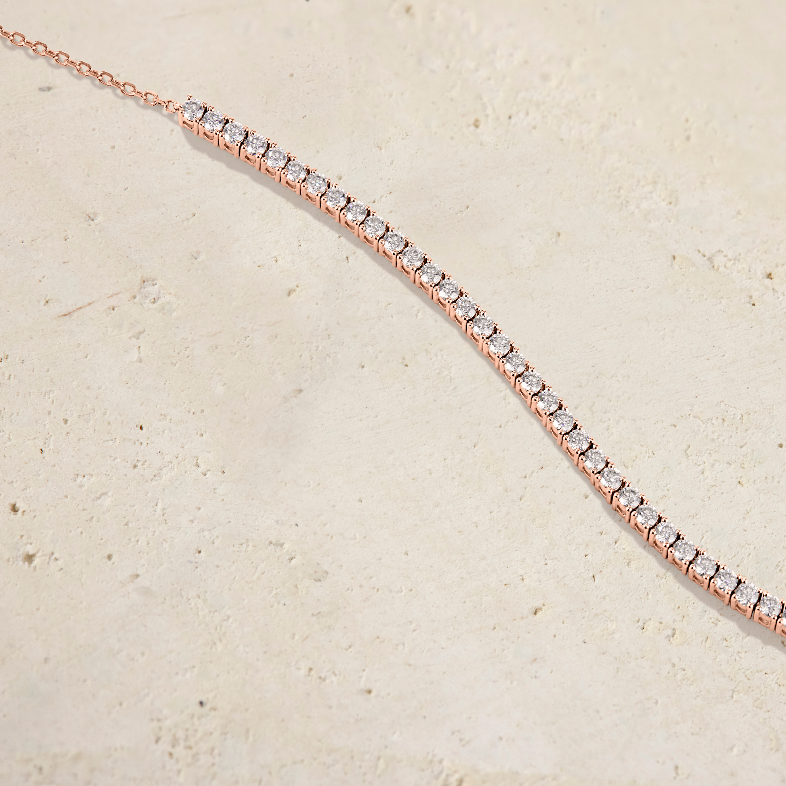 Amara Round Half Diamond Tennis Bracelet