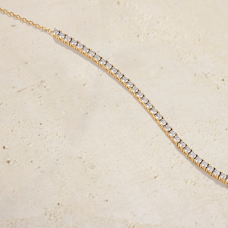 Amara Round Half Diamond Tennis Bracelet