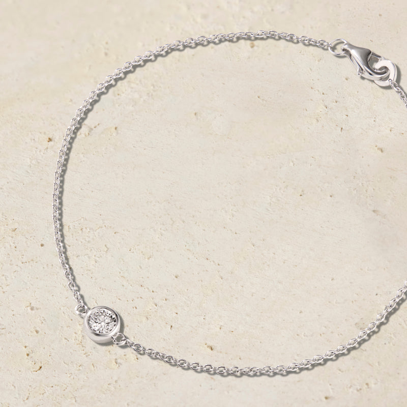 Virelle Round Solitaire Bezel Diamond Bracelet