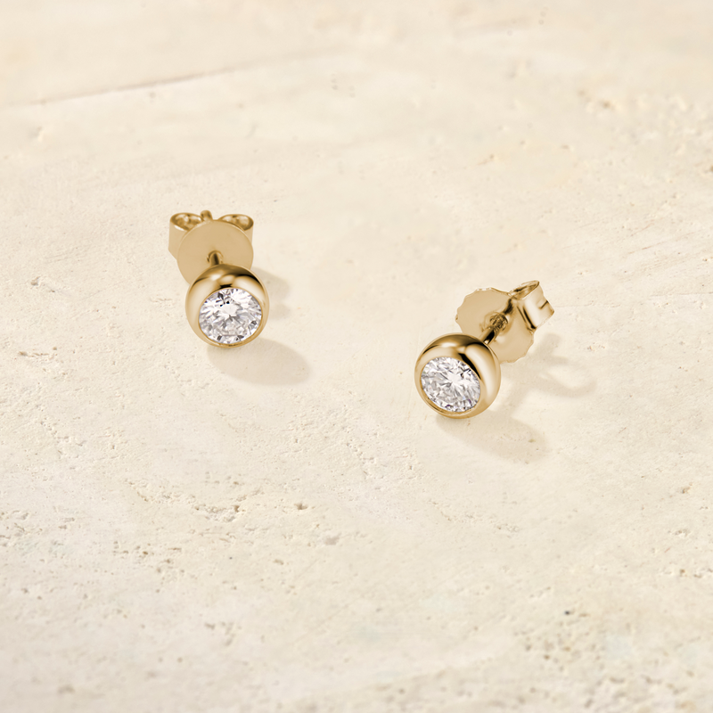 Virelle Round Bezel Studs