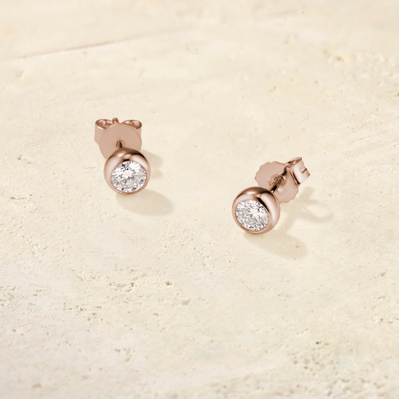 Virelle Round Bezel Studs
