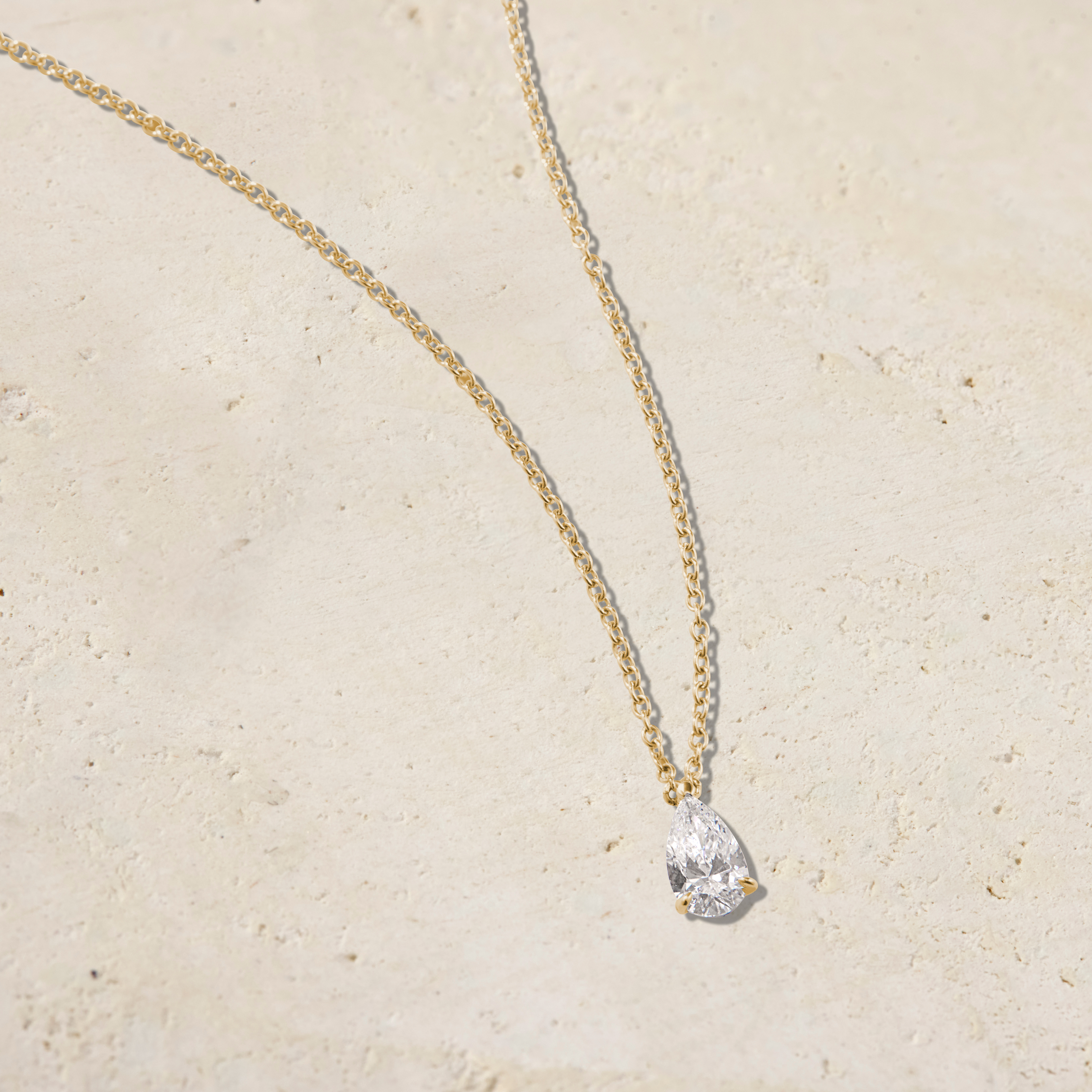 Amara Pear Diamond Solitaire Necklace