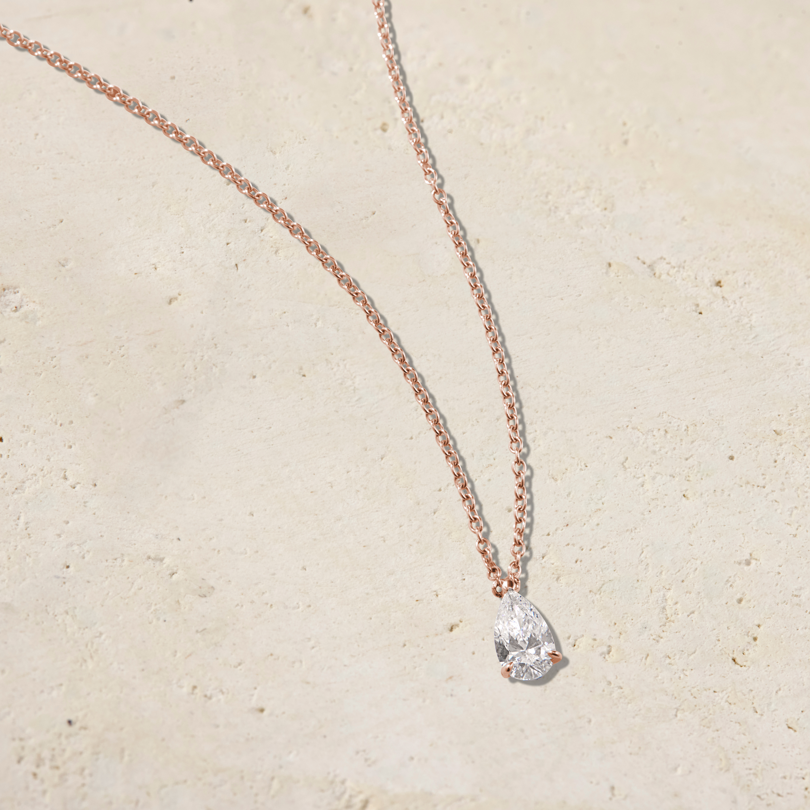 Amara Pear Diamond Solitaire Necklace