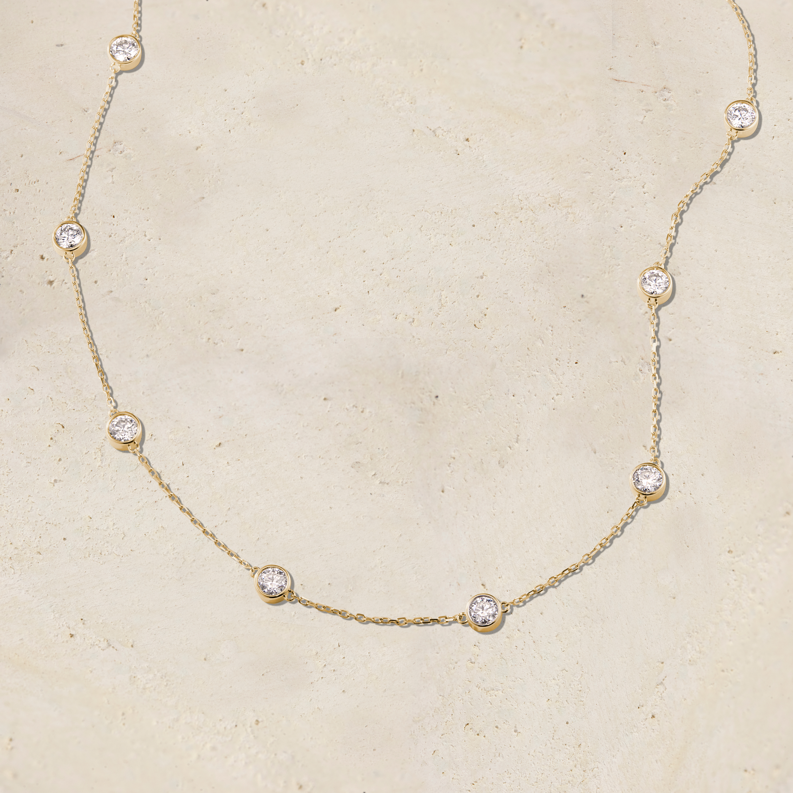 Virelle Round Bezel Station Necklace