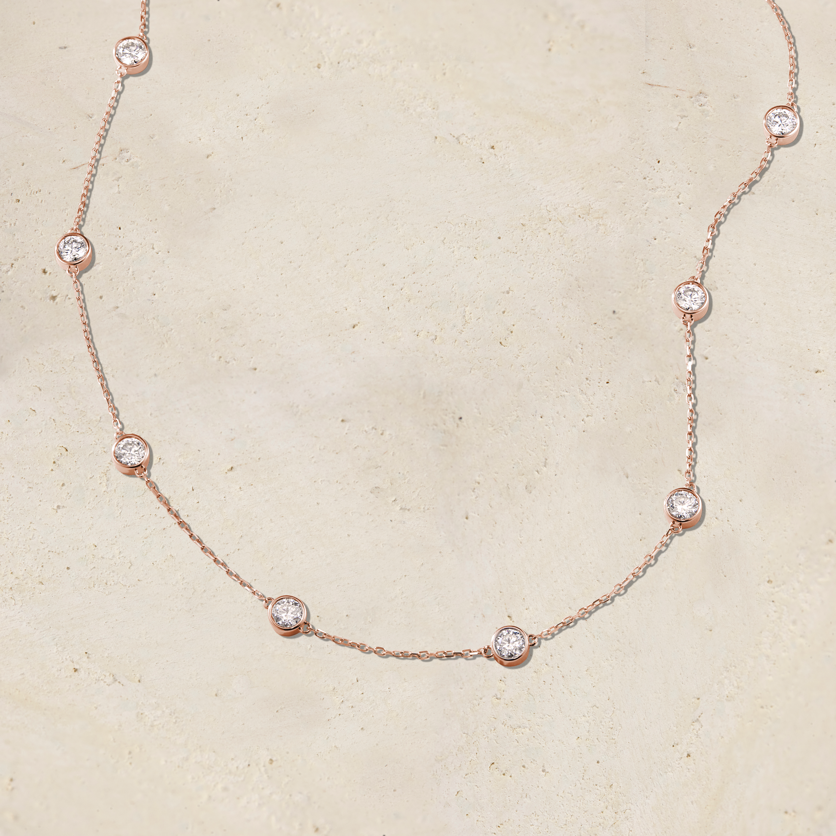 Virelle Round Bezel Station Necklace