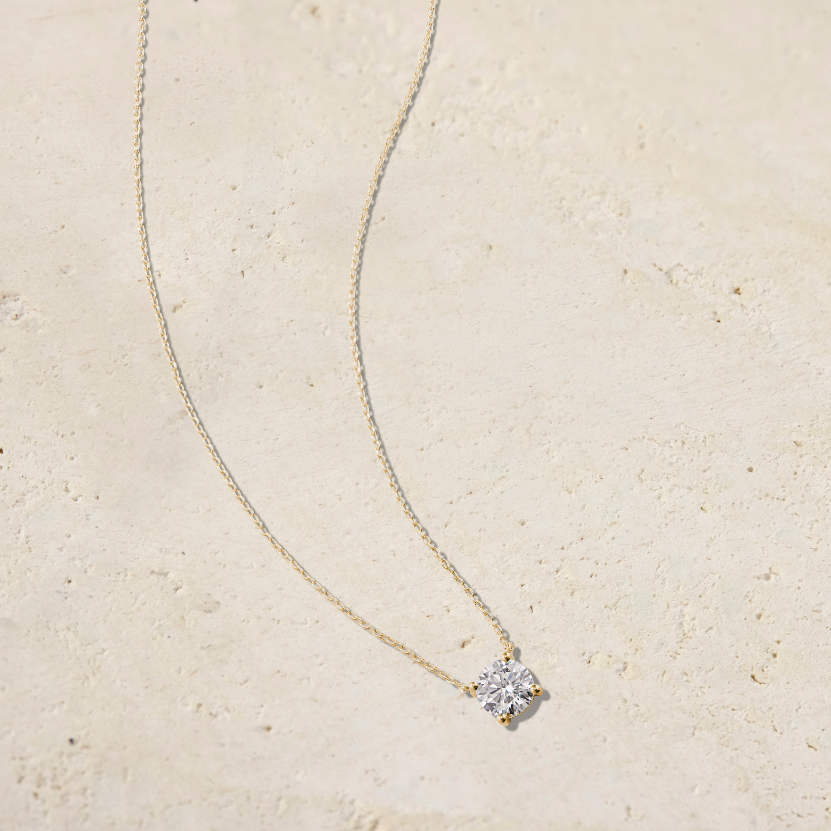 Amara Round Solitaire Diamond Necklace