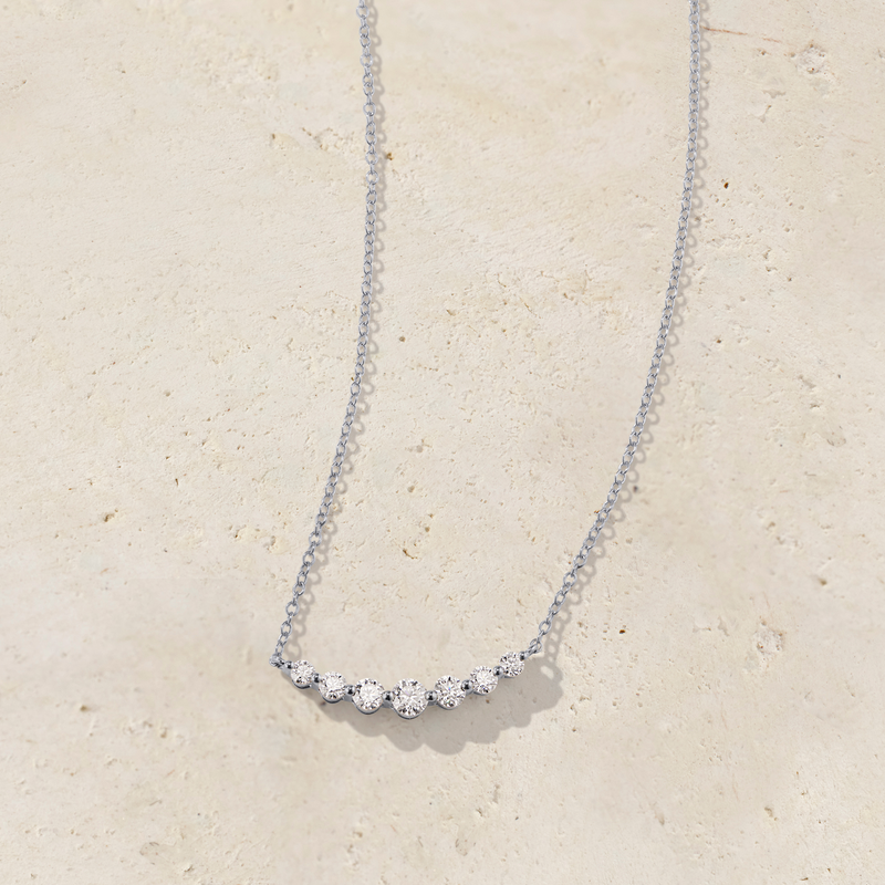 7 Diamond Graduated Necklace