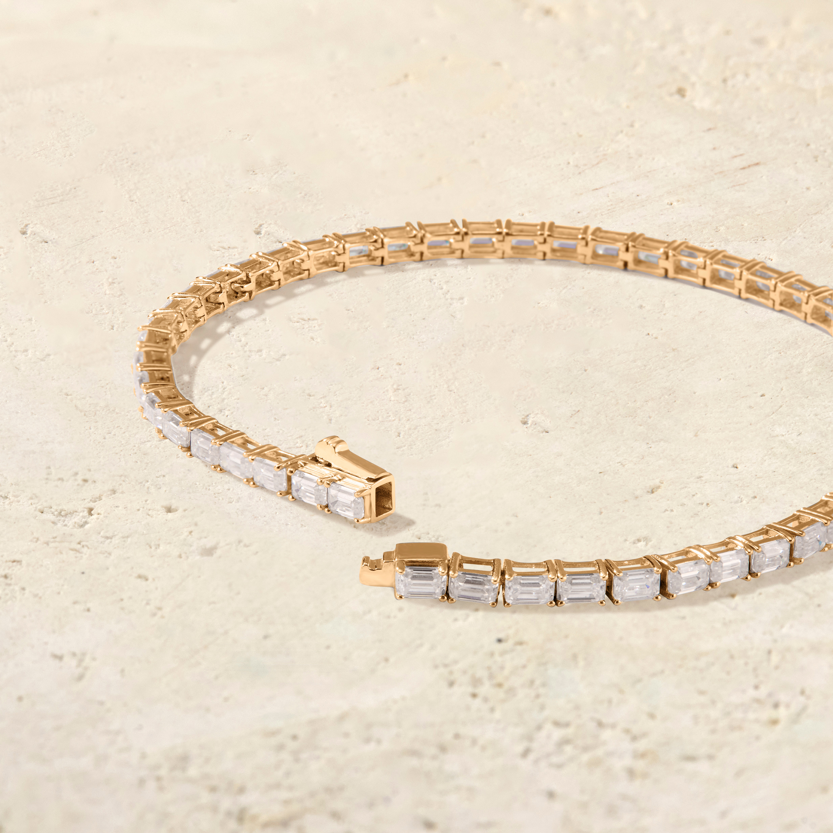 Amara East-West Emerald-Cut Tennis Bracelet