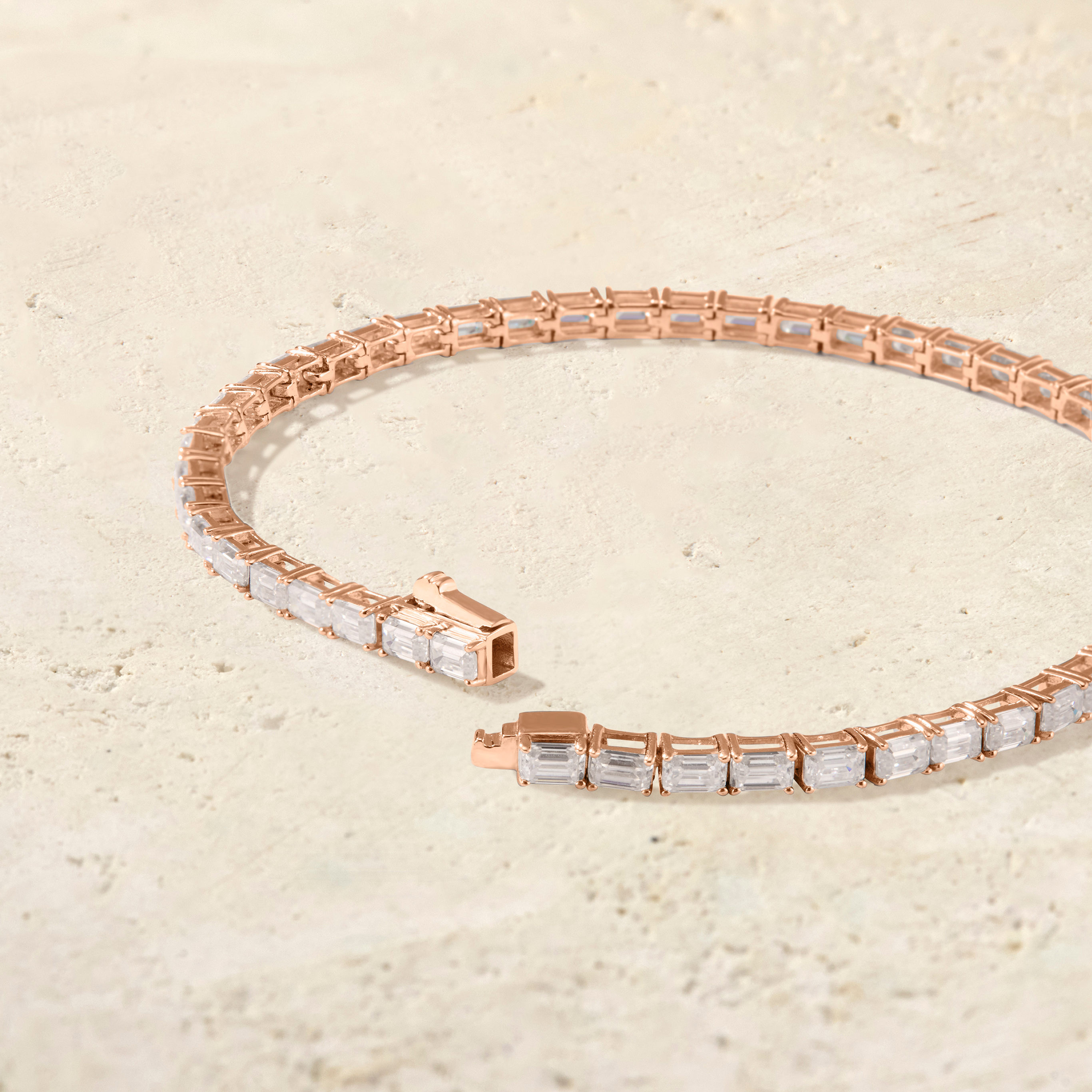 Amara East-West Emerald-Cut Tennis Bracelet