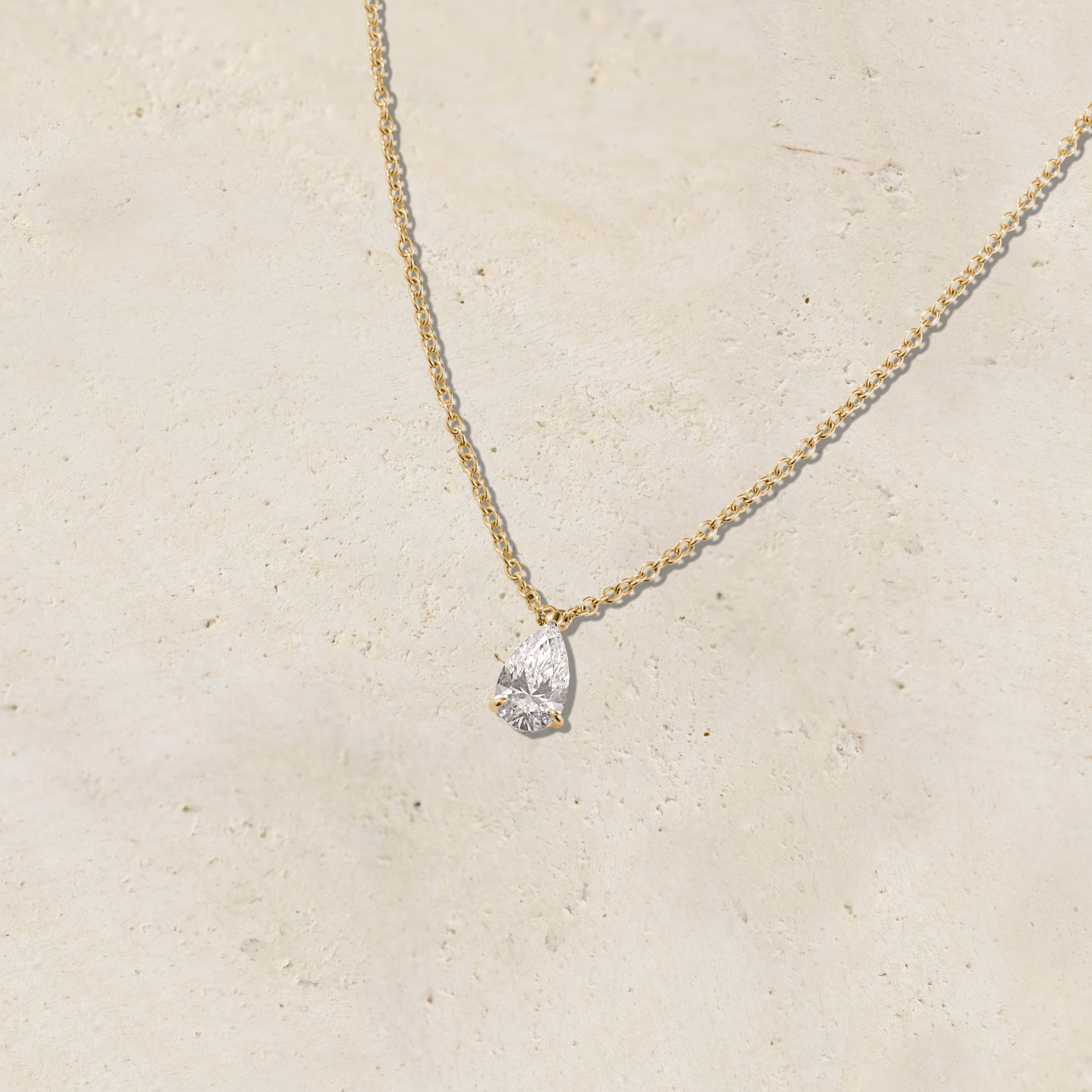Amara Pear Diamond Solitaire Necklace