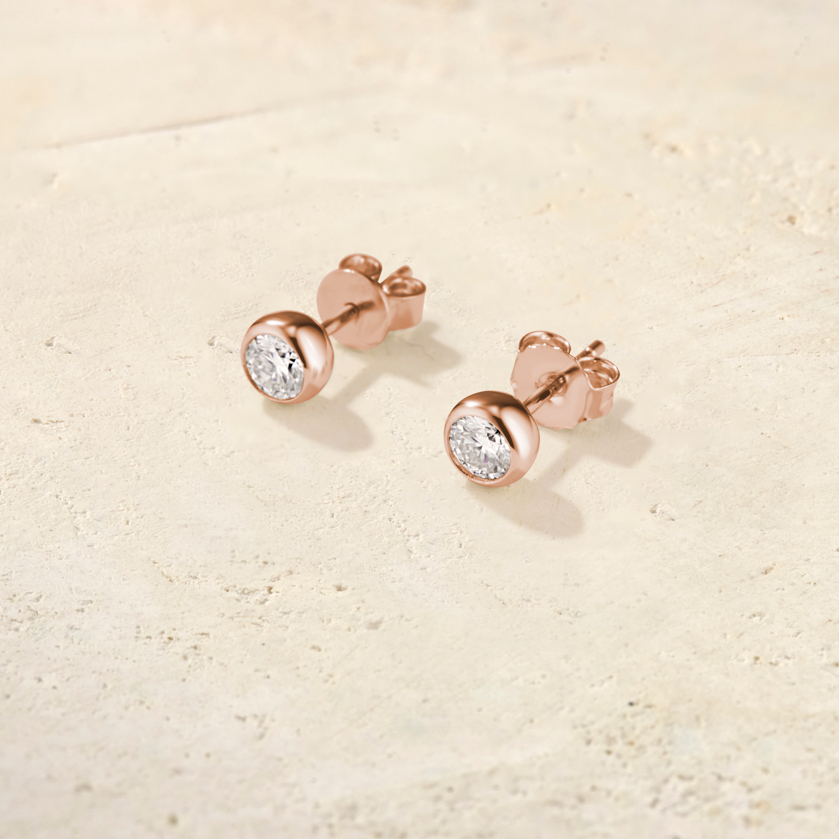 Virelle Round Bezel Studs