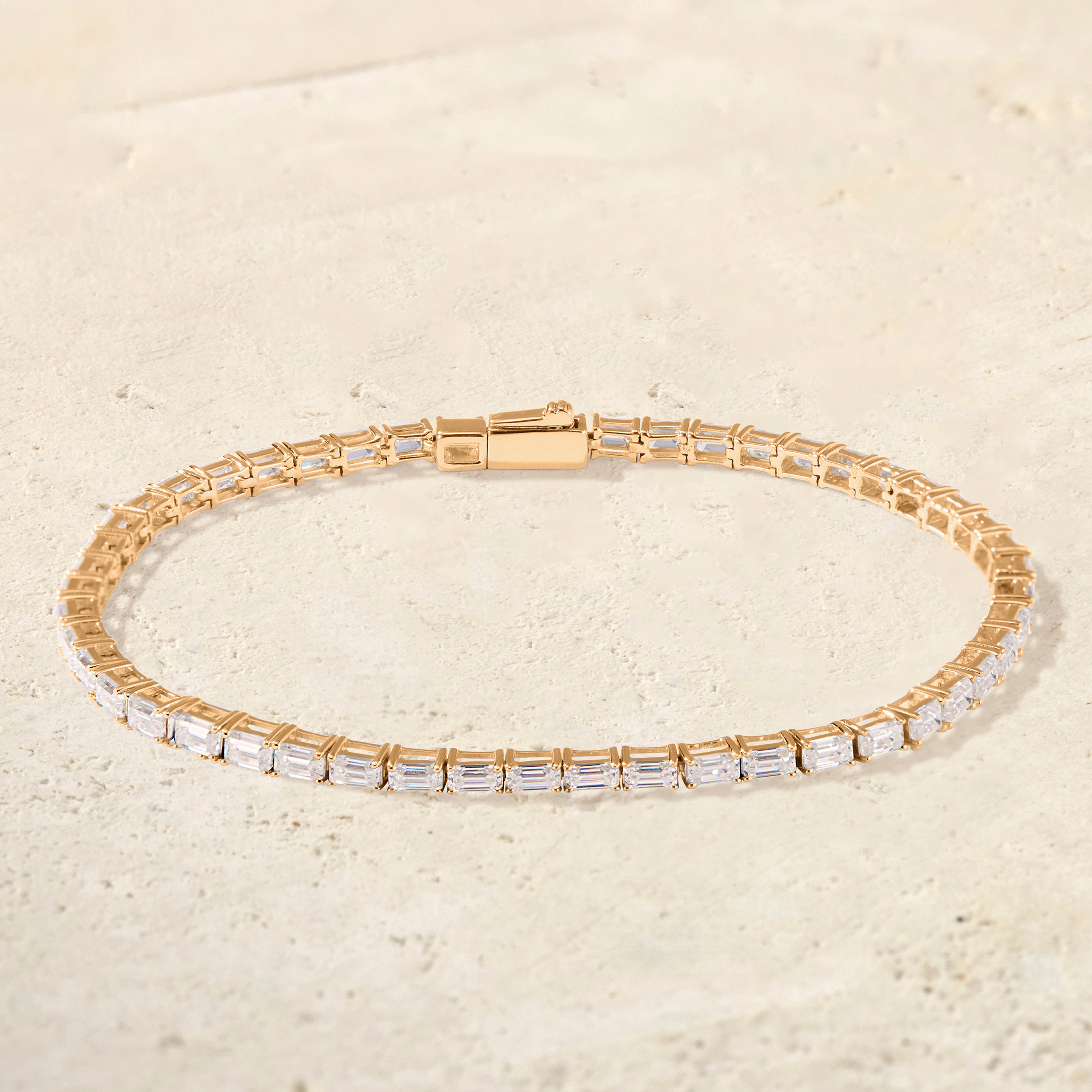 Amara East-West Emerald-Cut Tennis Bracelet