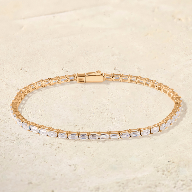 Amara East-West Emerald-Cut Tennis Bracelet