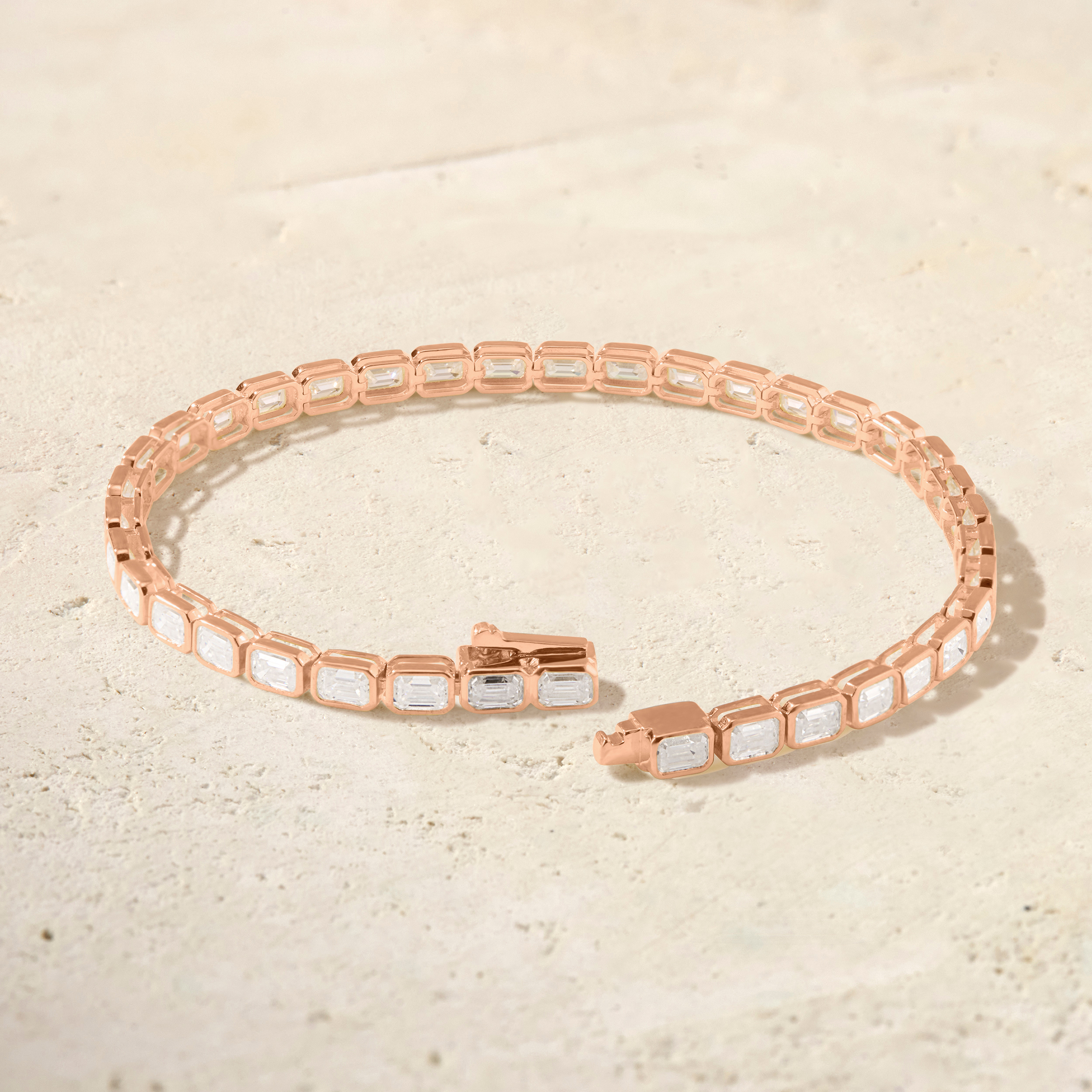 Virelle East-West Emerald-Cut Tennis Bracelet
