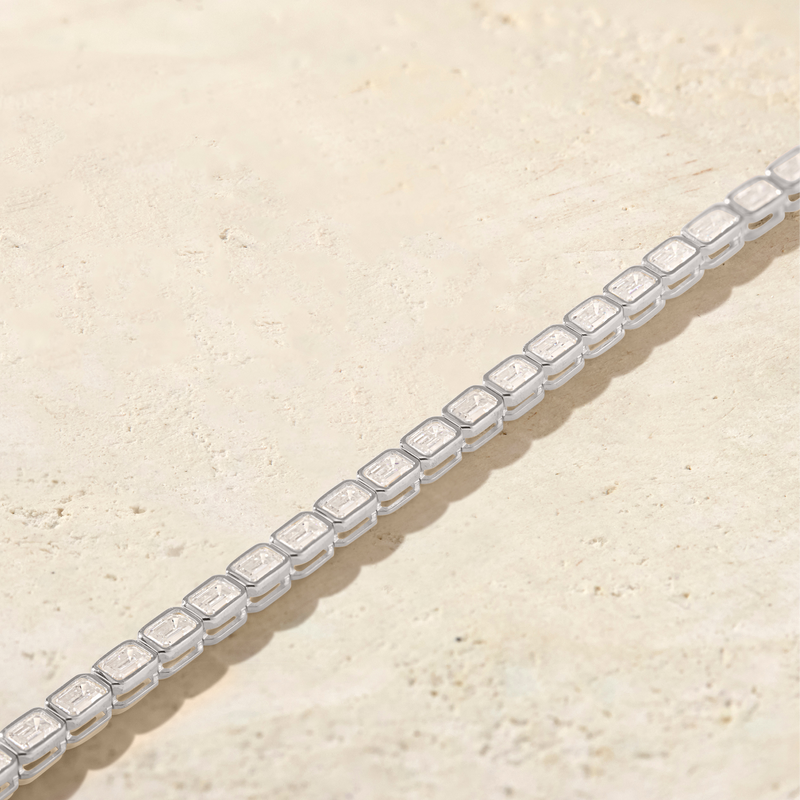 Virelle East-West Emerald-Cut Tennis Bracelet