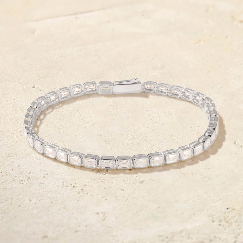 Virelle East-West Emerald-Cut Tennis Bracelet