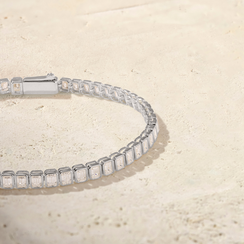 Virelle Emerald-Cut Tennis Bracelet