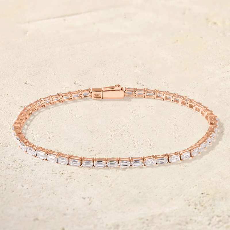 Amara East-West Emerald-Cut Tennis Bracelet