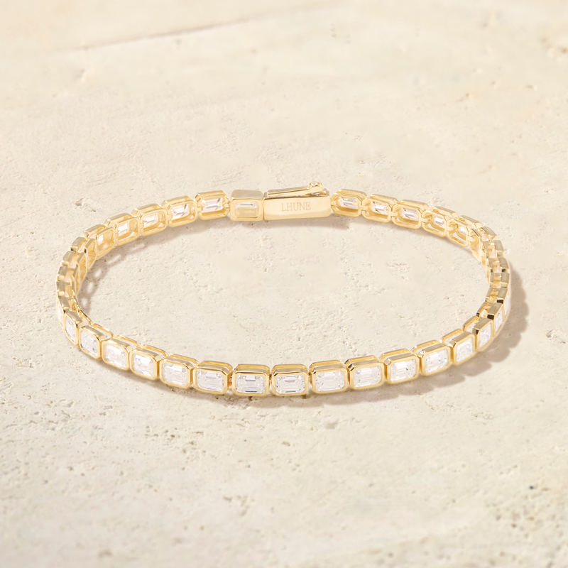 Virelle East-West Emerald-Cut Tennis Bracelet