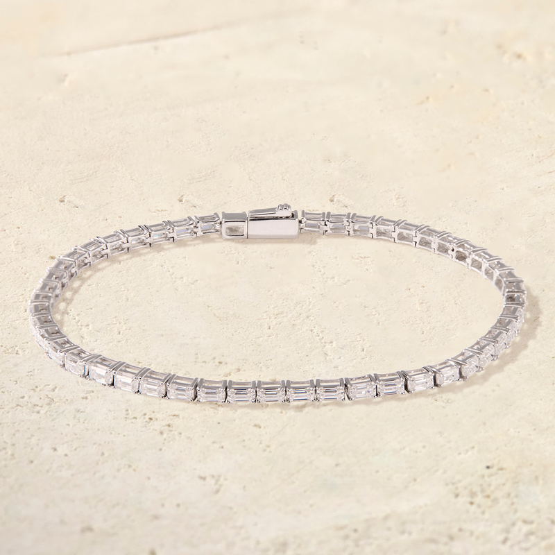 Amara East-West Emerald-Cut Tennis Bracelet