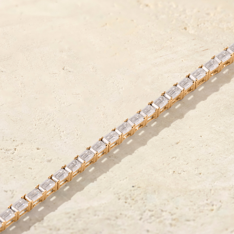 Amara East-West Emerald-Cut Tennis Bracelet