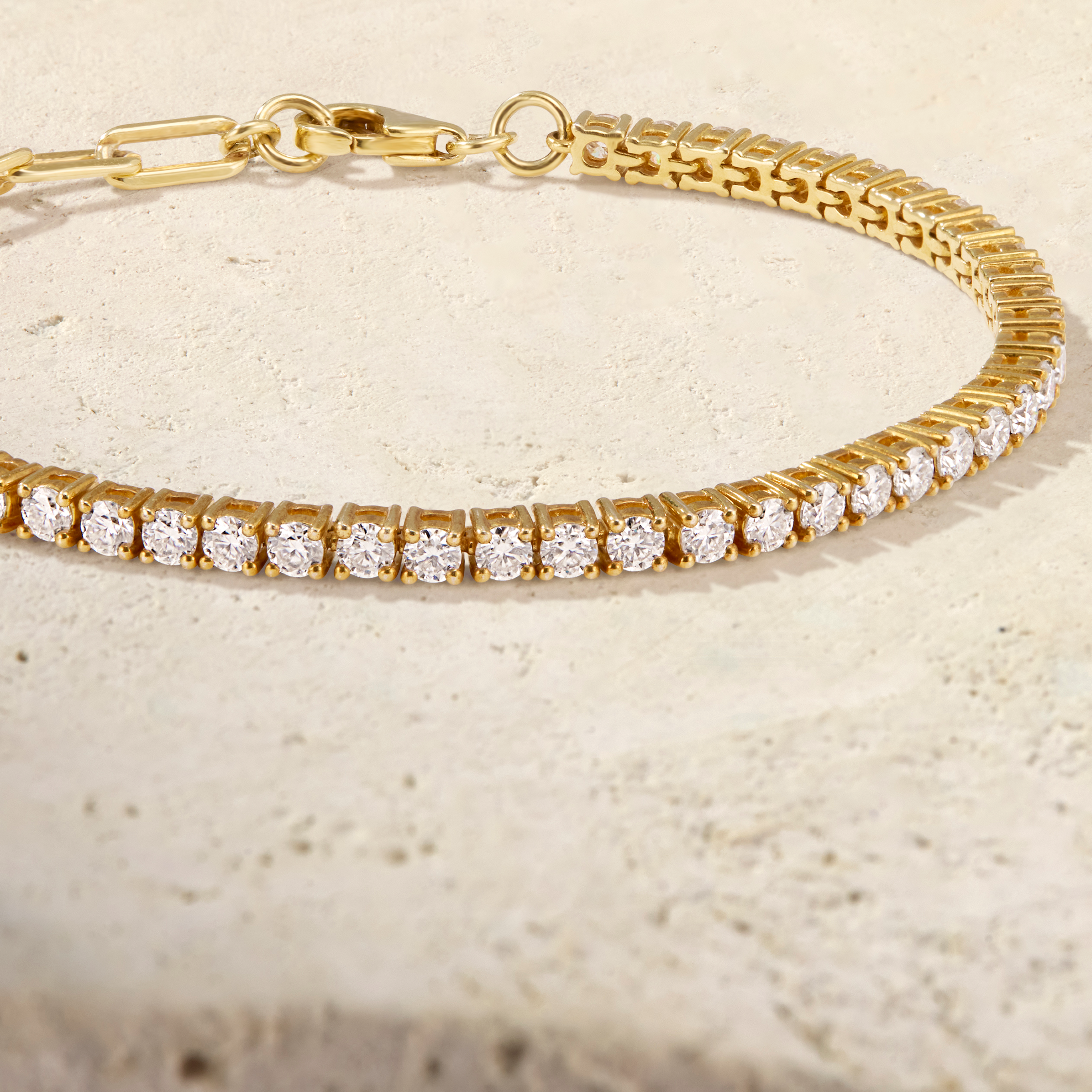Paperclip Round Tennis Bracelet