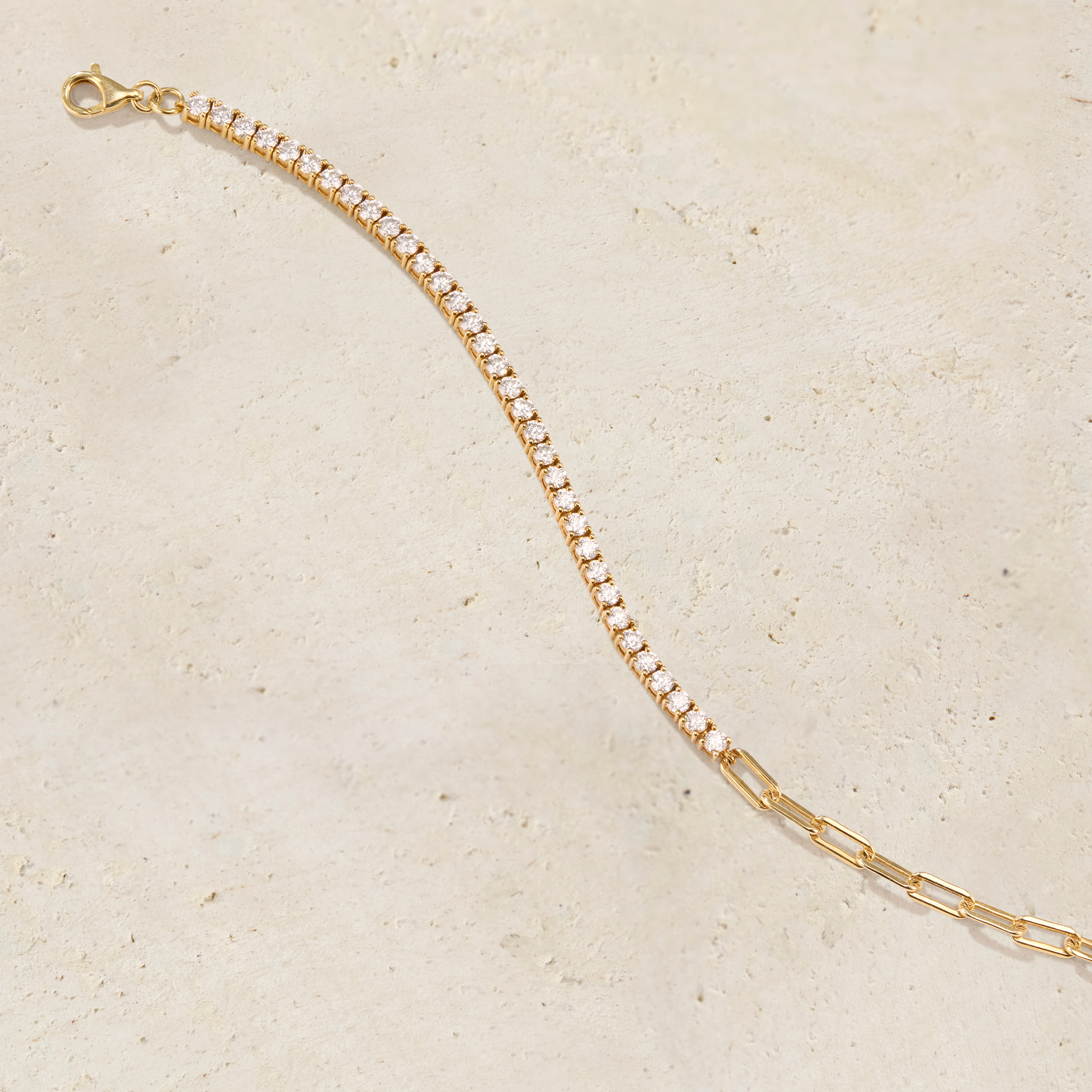 Paperclip Round Tennis Bracelet