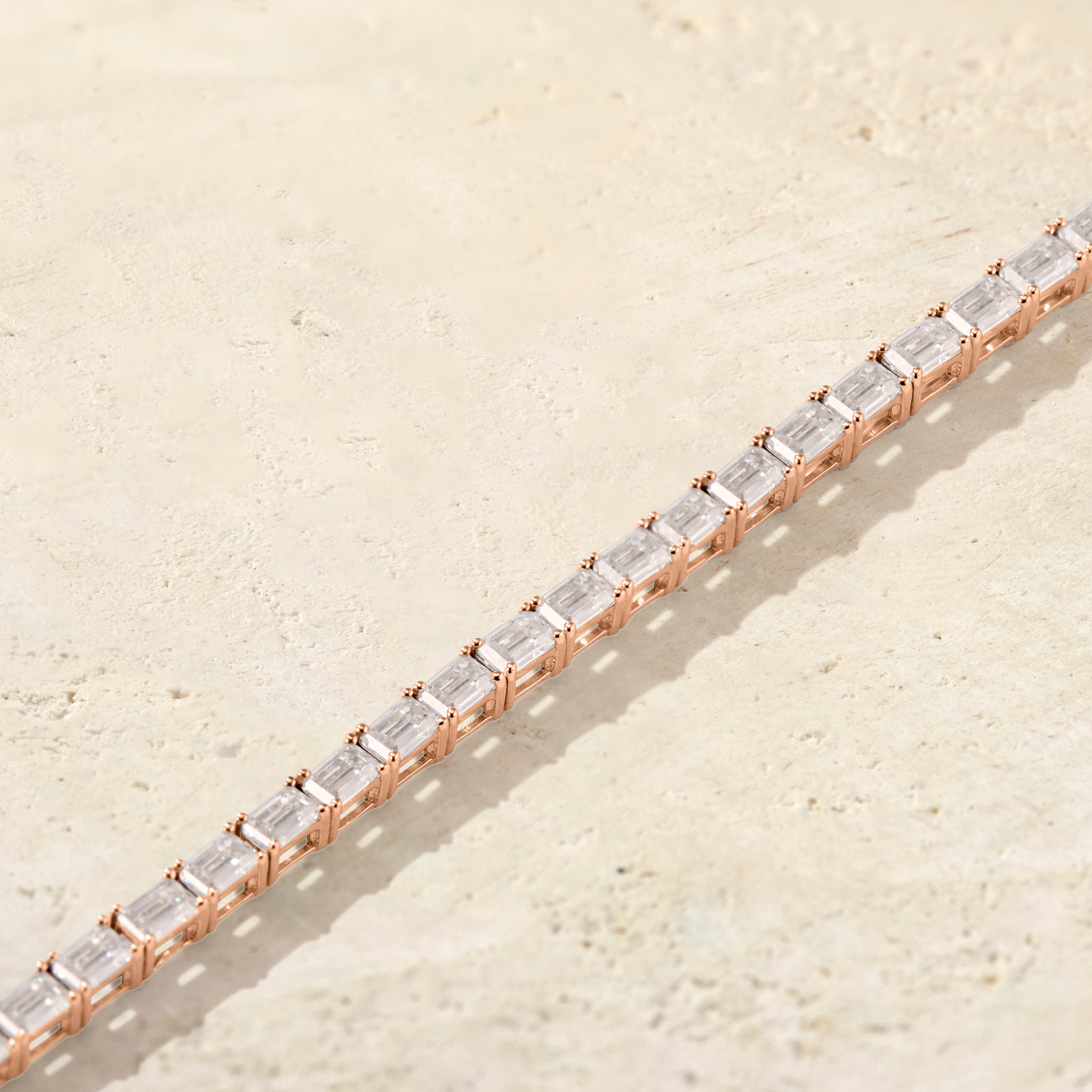 Amara East-West Emerald-Cut Tennis Bracelet