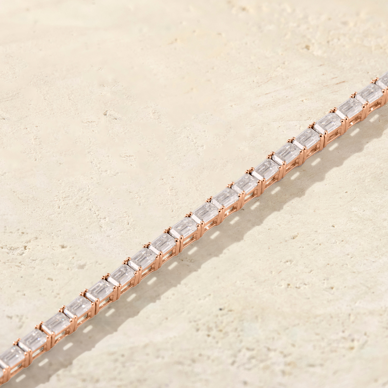 Amara East-West Emerald-Cut Tennis Bracelet