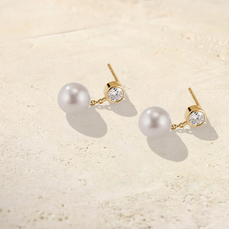 Sora Drop Pearl Earrings