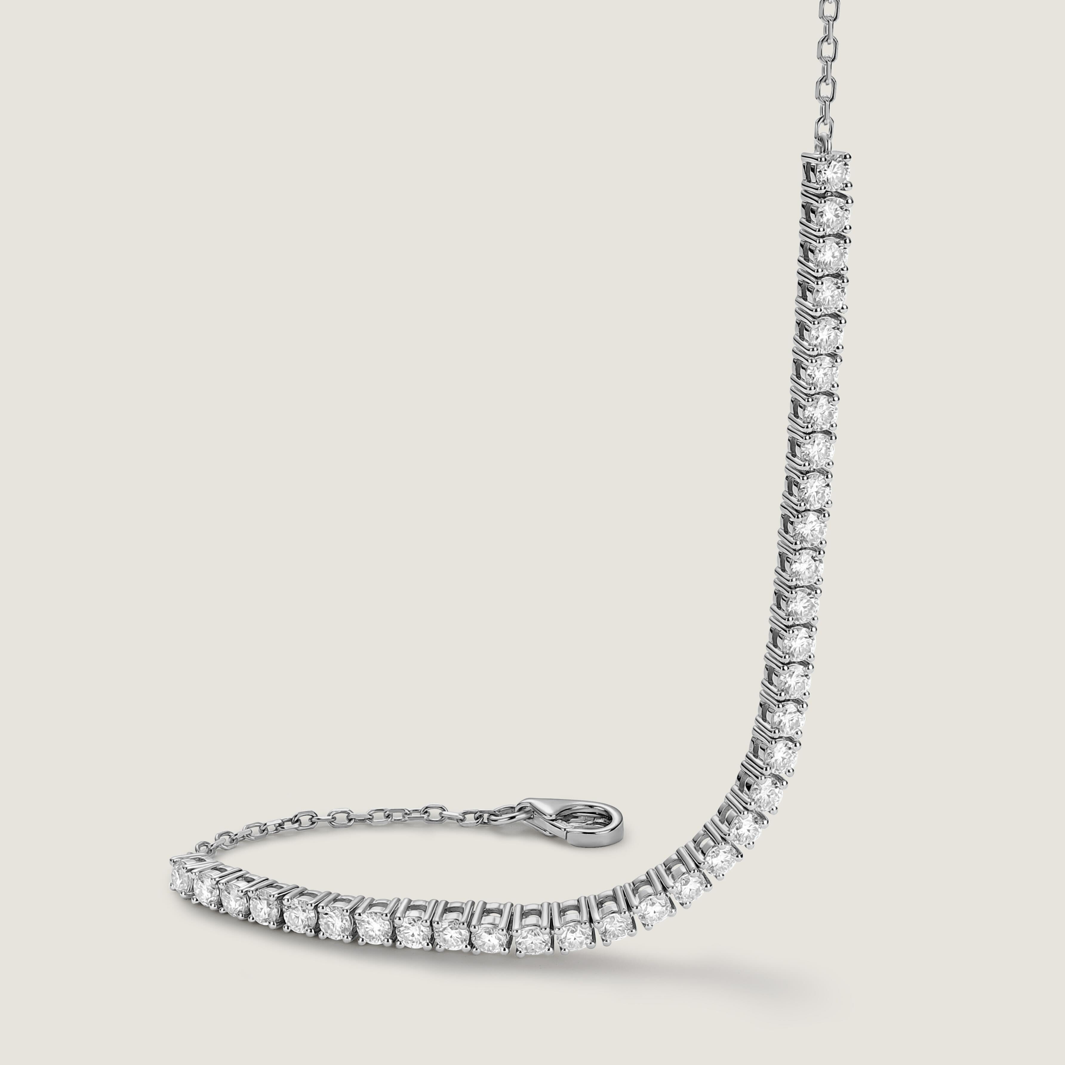 Amara Round Half Diamond Tennis Bracelet