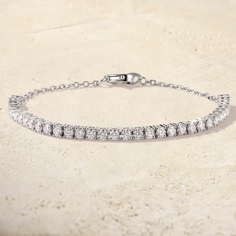 Amara Round Half Diamond Tennis Bracelet