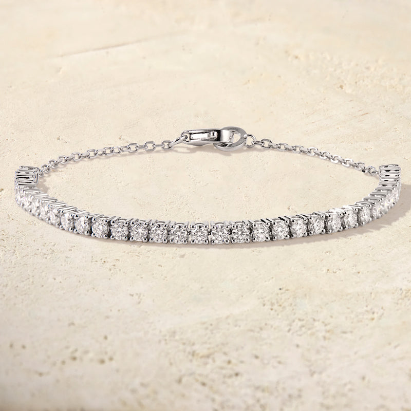 Amara Round Half Diamond Tennis Bracelet