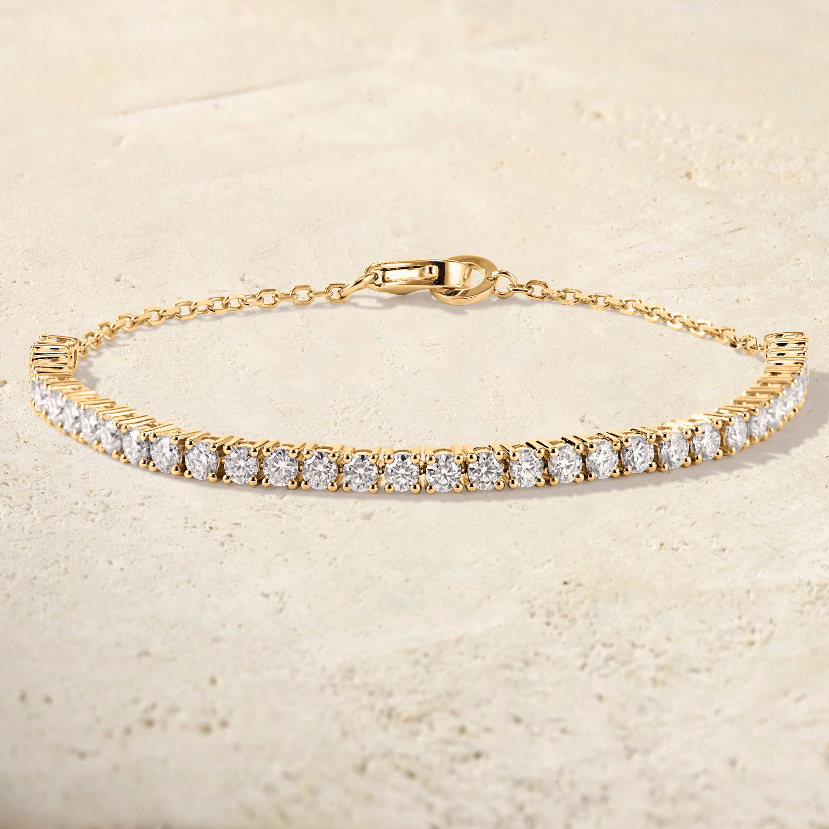 Amara Round Half Diamond Tennis Bracelet