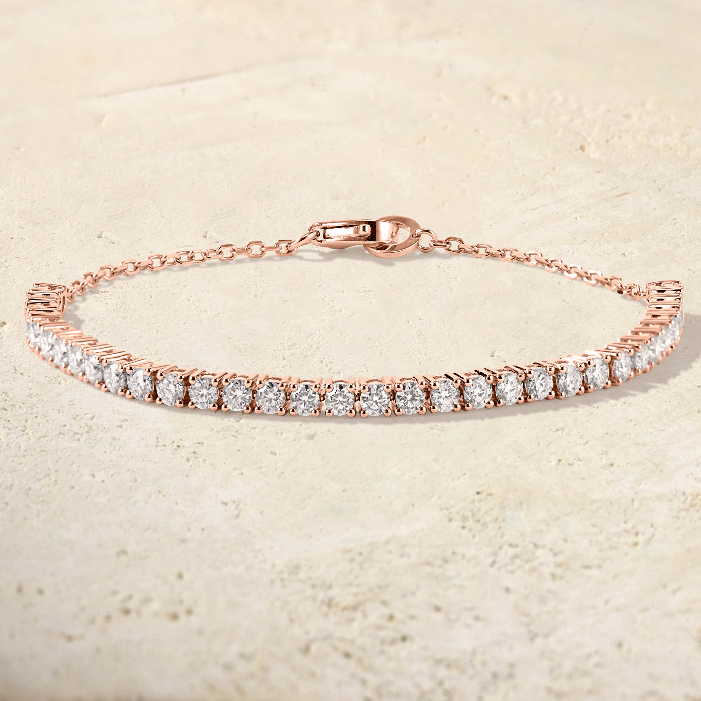 Amara Round Half Diamond Tennis Bracelet