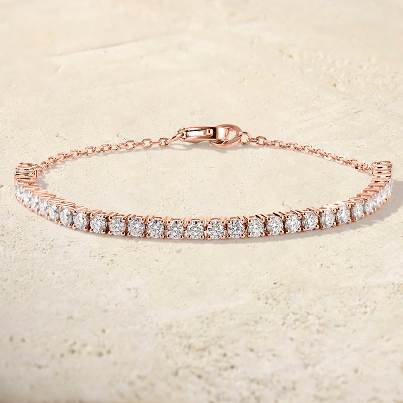 Amara Round Half Diamond Tennis Bracelet