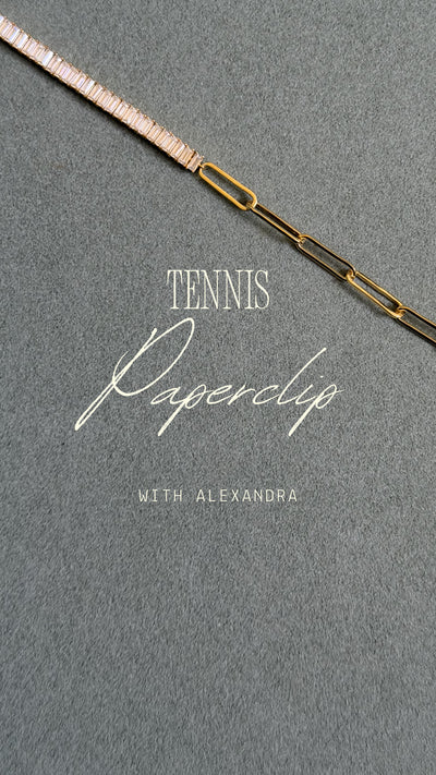Paperclip Baguette Tennis Bracelet video thumbnail